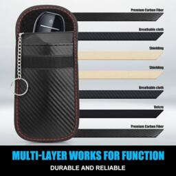 PAWNORA Faraday Box & 2 RFID Blocking Pouches in Black - thumbnail 5