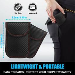 PAWNORA Faraday Box & 2 RFID Blocking Pouches in Black - thumbnail 4