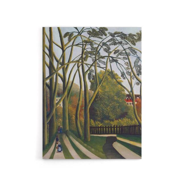"Artery8 The Banks of the Bievre Rousseau Vintage Canvas Wall Art in Green - Size: W18"" x H24""" - image 1