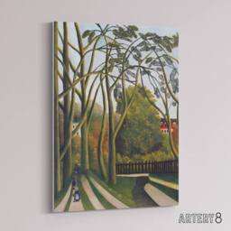 "Artery8 The Banks of the Bievre Rousseau Vintage Canvas Wall Art in Green - Size: W18"" x H24""" - thumbnail 2