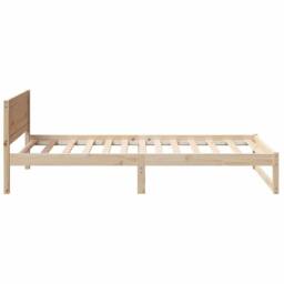 Berkfield Home Bed Frame Natural Solid Wood 80 x 200 cm Minimalist Bed Frame in Beige - thumbnail 6