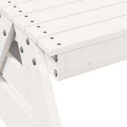 Berkfield Home Picnic Table for Kids White 88x122x58 cm Solid Wood Pine - Size: 88 x 122 x 58 cm - thumbnail 7