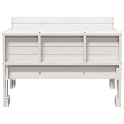 Berkfield Home Picnic Table for Kids White 88x122x58 cm Solid Wood Pine - Size: 88 x 122 x 58 cm - thumbnail 4