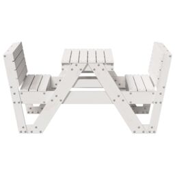 Berkfield Home Picnic Table for Kids White 88x122x58 cm Solid Wood Pine - Size: 88 x 122 x 58 cm - thumbnail 5