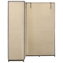 Berkfield Home Corner Wardrobe Cream 130x87x169 cm - Size: 130 x 87 x 169 cm - thumbnail 3
