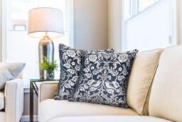 New Edge Blinds Harrow Cushion Cover in Blue - Size: 43 cm x 43 cm - thumbnail 2