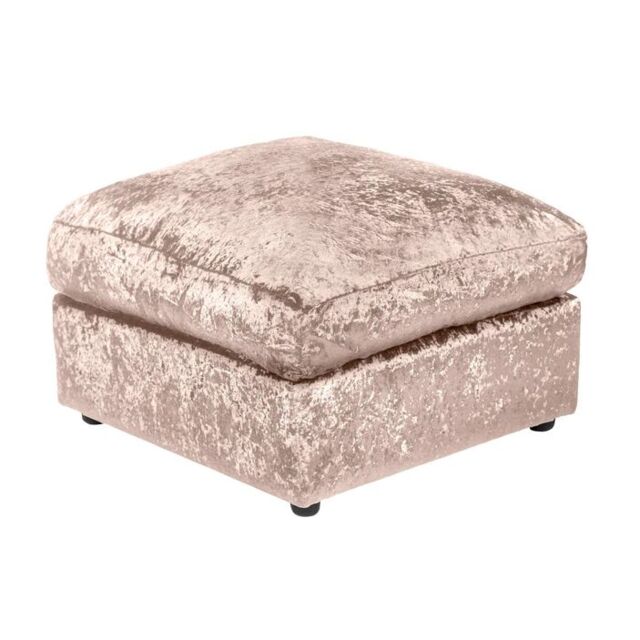 Furniture 786 Bella Crushed Velvet Footstool in Gold - image 1