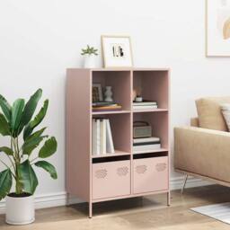 Berkfield Home Highboard¬†Pink 68x39x103.5 cm Steel in Pink - thumbnail 1
