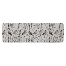 Benjamin Tate Design Goldfinches & Autumn Dry Plants Runner Rug in Natural - Size: 67 cm x 230 cm - thumbnail 1