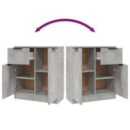 Berkfield Home Sideboard Concrete Grey 60x30x70 cm Engineered Wood - Size: 60 x 30 x 70 cm - thumbnail 9