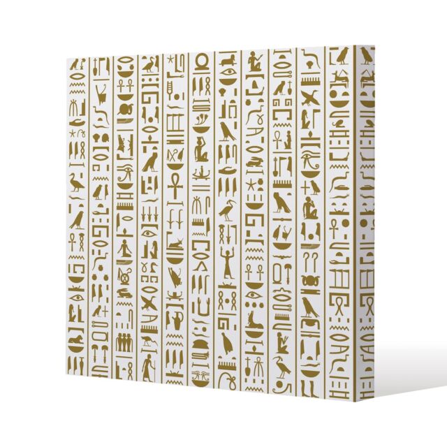 Benjamin Tate Design Acient Egyptian Heiroglyphs (Canvas Print) / 101 x 101 x 4cm in Natural - Size: 101 x 101 x 4 cm - image 1