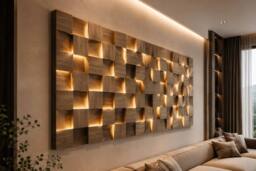 Mafett Large Premium Aurora Mosaic Wall Art Canvas Print in Gold - Size: 150 cm × 80 cm - thumbnail 2