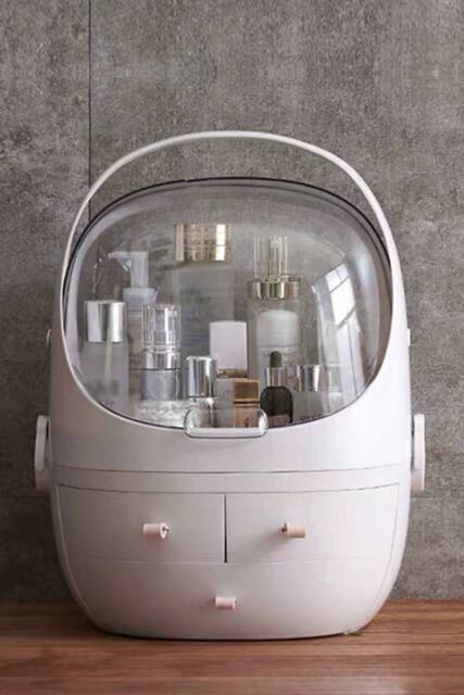 SHEONLY Cosmetic Organizer Storage With 3 Drawers in White - image 1