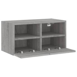 Berkfield Home TV Wall Cabinet Grey Sonoma 60x30x30 cm Engineered Wood - Size: 60 x 30 x 30 cm - thumbnail 7