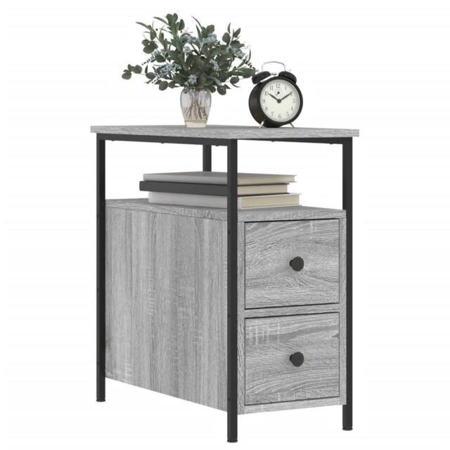 Berkfield Home Durable Bedside Cabinets 2 pcs Grey Sonoma 30x60x60 cm Engineered Wood - Size: 30 x 60 x 60 cm - image 1