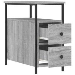 Berkfield Home Durable Bedside Cabinets 2 pcs Grey Sonoma 30x60x60 cm Engineered Wood - Size: 30 x 60 x 60 cm - thumbnail 7