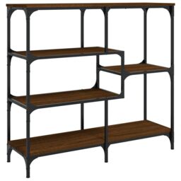 Berkfield Home Console Table Brown Oak 103x32x95 cm Engineered Wood - Size: 103 x 32 x 95 cm - thumbnail 6