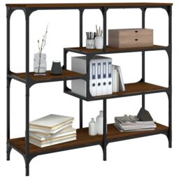Berkfield Home Console Table Brown Oak 103x32x95 cm Engineered Wood - Size: 103 x 32 x 95 cm - thumbnail 3