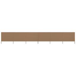 Berkfield Home 6-panel Wind Screen Fabric 800x80 cm Taupe in Beige - thumbnail 2