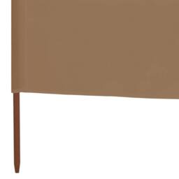 Berkfield Home 6-panel Wind Screen Fabric 800x80 cm Taupe in Beige - thumbnail 5