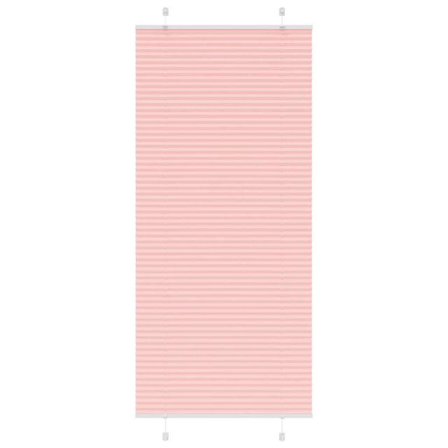 Berkfield Home Pleated Blind Pink 85x200 cm Fabric Width 84.4 cm Polyester - image 1