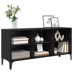 Berkfield Home Black Oak TV Stand Black Oak Particle board Standard - thumbnail 3