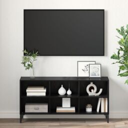 Berkfield Home Black Oak TV Stand Black Oak Particle board Standard - thumbnail 4