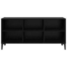 Berkfield Home Black Oak TV Stand Black Oak Particle board Standard - thumbnail 5