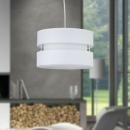 First Choice Lighting Set of 2 Benni - White 26cm Pendant Shades - thumbnail 5
