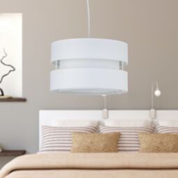 First Choice Lighting Set of 2 Benni - White 26cm Pendant Shades - thumbnail 6