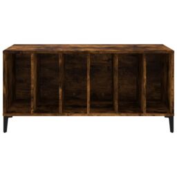 Berkfield Home Record Cabinet Smoked Oak 100x38x48 cm Engineered Wood in Brown - Size: 100 x 38 x 48 cm - thumbnail 5