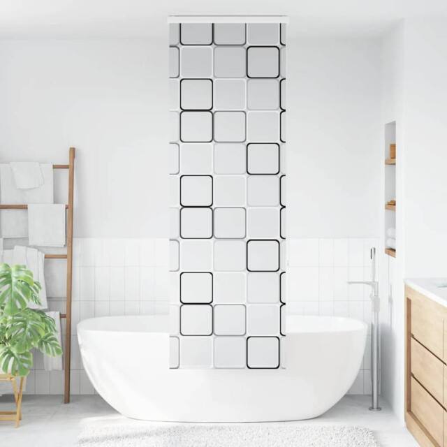 Berkfield Home Shower Roller Blind with Cassette 80x240 cm Fabric Width 76 cm in White - image 1