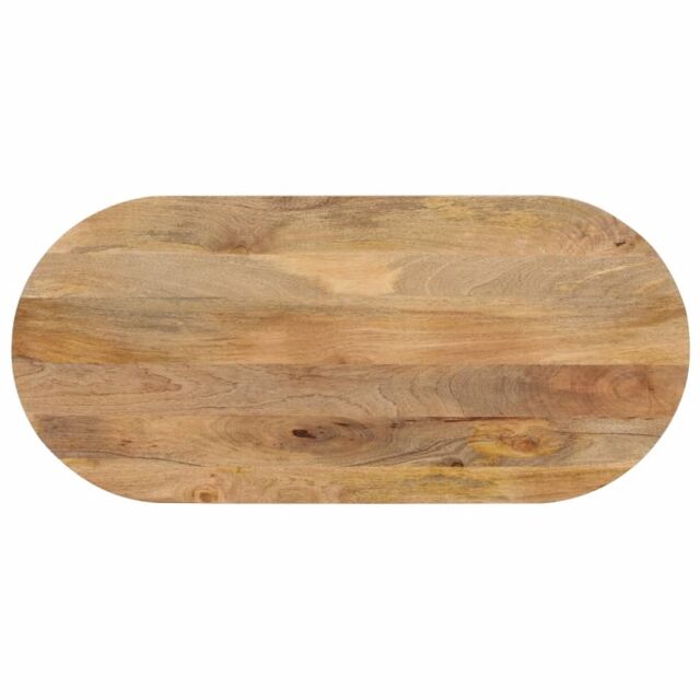 Berkfield Home Table Top 120x60x2.5 cm Oval Solid Wood Mango in Brown - image 1