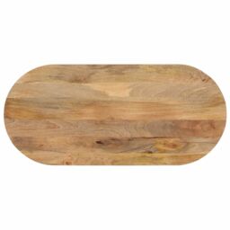 Berkfield Home Table Top 120x60x2.5 cm Oval Solid Wood Mango in Brown - thumbnail 1