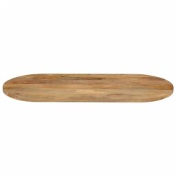Berkfield Home Table Top 120x60x2.5 cm Oval Solid Wood Mango in Brown - thumbnail 3