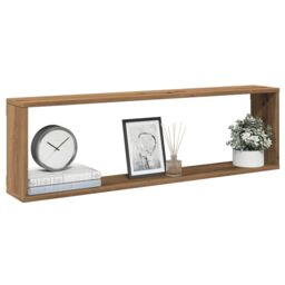 Berkfield Home Wall Cube Shelves 4 pcs Artisan Oak 100x15x30 cm Engineered Wood in Brown - Size: 100 x 15 x 30 cm