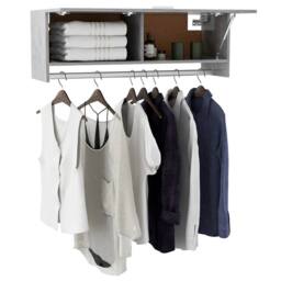 Berkfield Home Wardrobe Concrete Grey 100x32.5x35 cm Engineered Wood - thumbnail 7