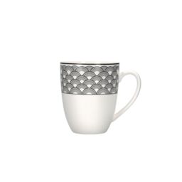 Maxwell & Williams Harlequin Coupe 16 Piece Black Edged Dinner Set Dishwasher Safe Service for 4 in White - thumbnail 5