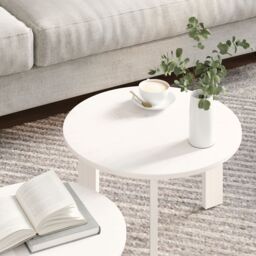 Berkfield Home Coffee Table Set 2 pcs White 47.5 x 47.5 x 27 cm - thumbnail 4