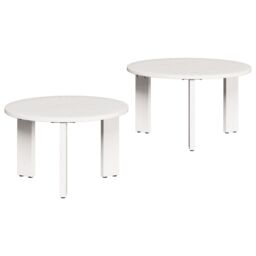 Berkfield Home Coffee Table Set 2 pcs White 47.5 x 47.5 x 27 cm - thumbnail 7