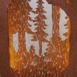 Primrose Forest Scene Zinc Water Wall Feature with Lights Self Contained 123cm in Brown - thumbnail 4