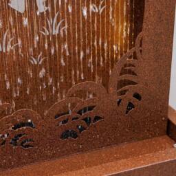 Primrose Forest Scene Zinc Water Wall Feature with Lights Self Contained 123cm in Brown - thumbnail 3