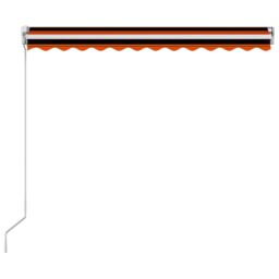 Berkfield Home Manual Retractable Awning 350x250 cm Orange & Brown - thumbnail 5
