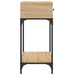 Berkfield Home Console Table Sonoma Oak 75x34.5x75 cm Engineered Wood in Brown - thumbnail 5