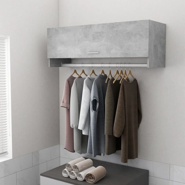 Berkfield Home Wardrobe Concrete Grey 100x32.5x35 cm Engineered Wood - image 1