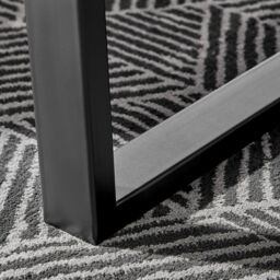 FurnitureboxUK Kylo Brown Wood Effect Dining Table With Black 'U' Legs & 4 Milan Velvet Chairs in Grey - thumbnail 7