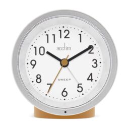 Acctim Caleb Analogue Alarm Clock Non Ticking Sweep Smartlite® Crescendo Alarm in Mustard - thumbnail 2