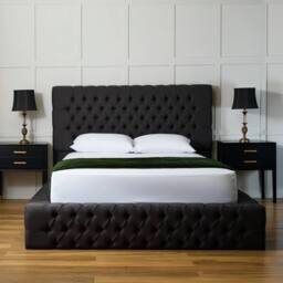 PARADISE BEDS LTD Buckingham Grand Ottoman Bed Set in Black - Size: Double - thumbnail 2