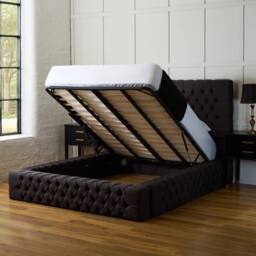 PARADISE BEDS LTD Buckingham Grand Ottoman Bed Set in Black - Size: Double - thumbnail 4