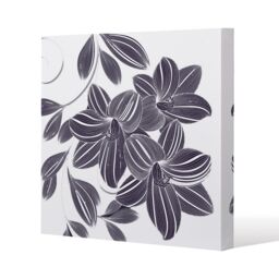 Benjamin Tate Design Orchids (Canvas Print) / 46 x 46 x 4cm in Natural - Size: 46 x 46 x 4 cm - thumbnail 1